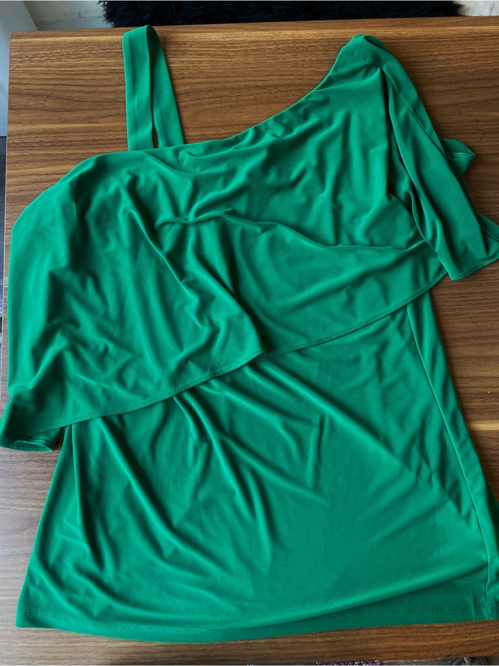 Coco Bianco Emerald One-Shoulder Ruffle Tank - Picture 2 of 4